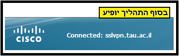 SSLVPN צילום מסך - הנחיות לתקנת